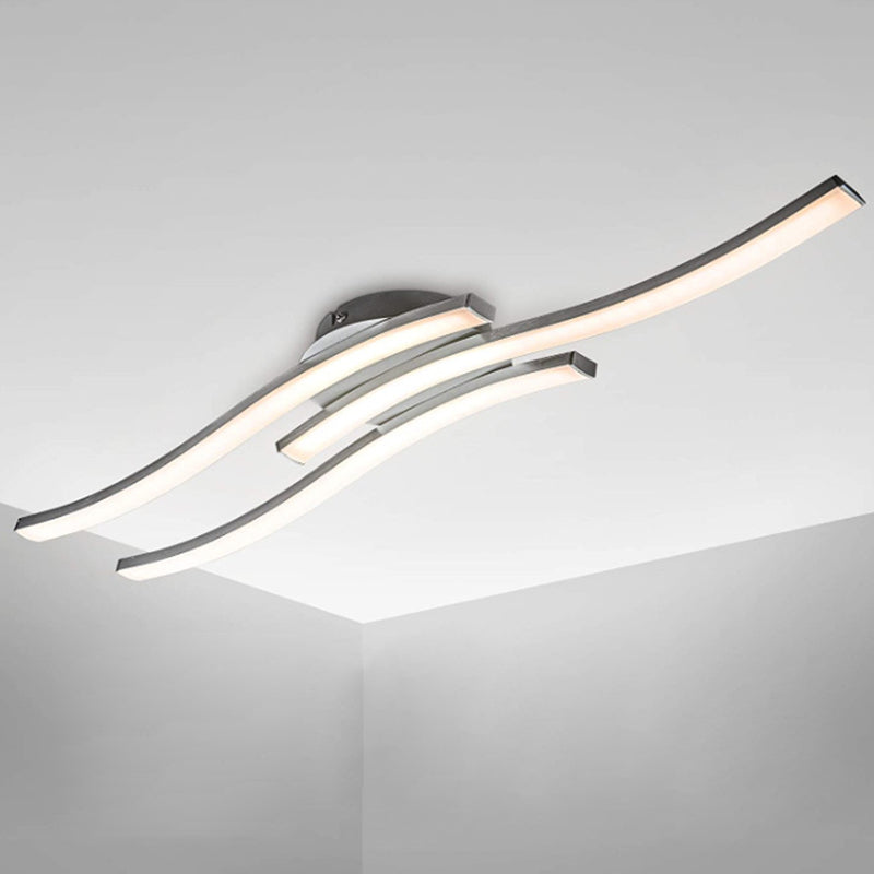 Aluminium incurvé semi-luminaire luminaire LED moderne semi semi-flush plafonnier Light