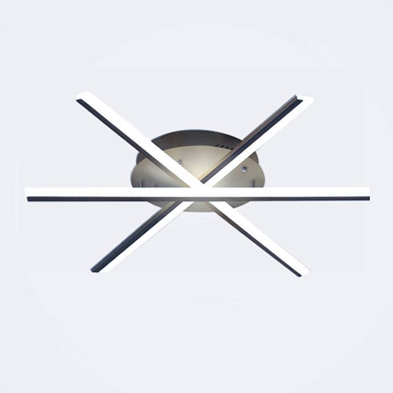 Moderne eenvoud LED Semi Flush Mount Sputnik Acryl schaduw plafondarmatuur voor woonkamer