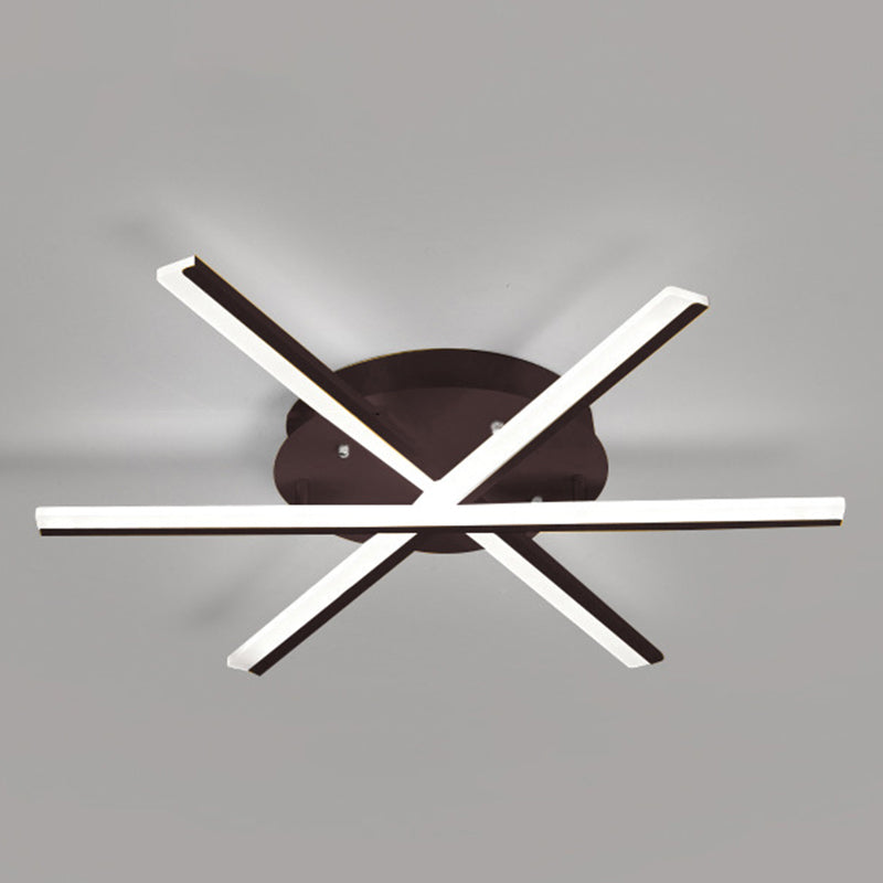 Modern Simplicity LED Semi Flush Mount Sputnik Acrylic Shade Ceiling Fixture for Living Room