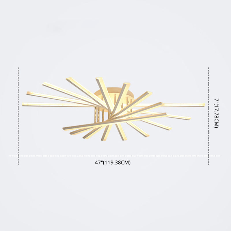 MODERNITÀ SEMPLICITÀ LED LED SEMI FLUSH MONTRO SPUTNIK Apparecchiatura a soffitto Acrilico per soggiorno