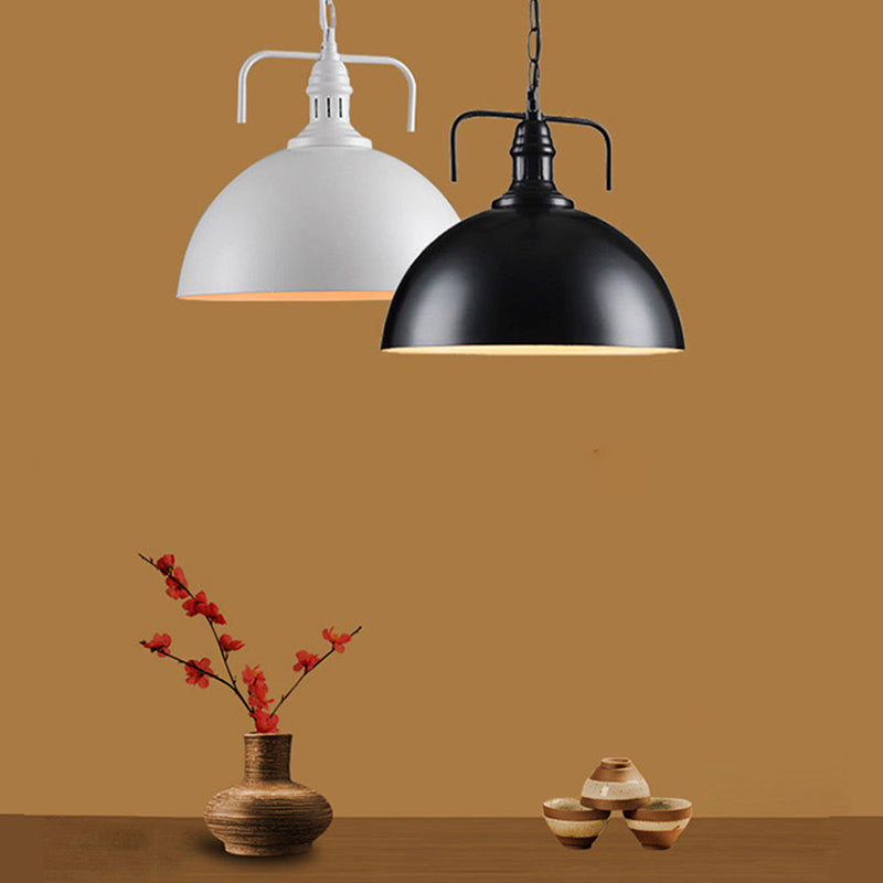 Dome Restaurant Drop Candant Industrial Retro Style Metal 1 Luce a sospensione Luce del soffitto