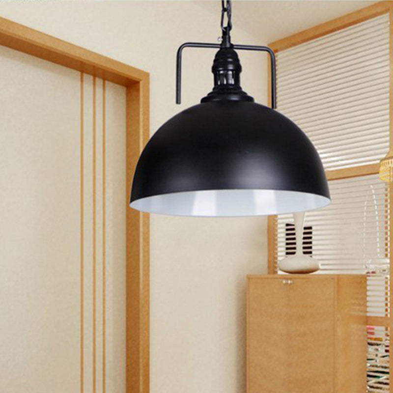 Dome Restaurant Drop Pendant Industrial Retro Style Metal 1 Light Hanging Ceiling Light