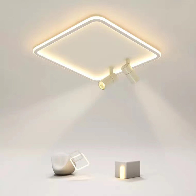 Luce a fiuto a LED a LED ACRILICO quadrato in moderna lampada in alluminio in stile conciso a filo per camera da letto