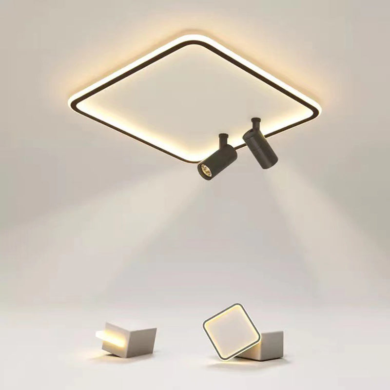 Luce a fiuto a LED a LED ACRILICO quadrato in moderna lampada in alluminio in stile conciso a filo per camera da letto