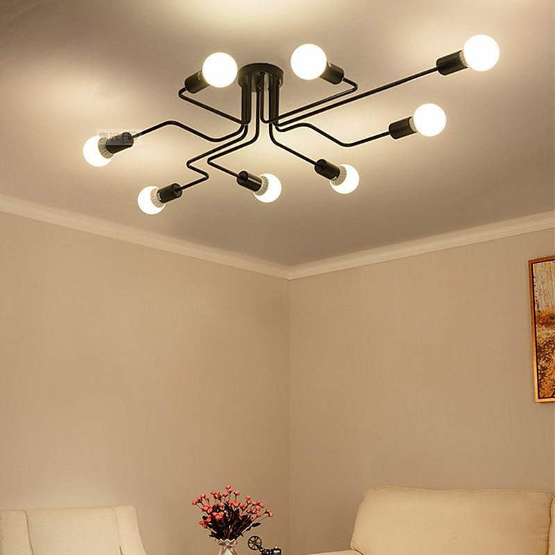 Bulbe exposé Semi Flush Plafond Plafonner