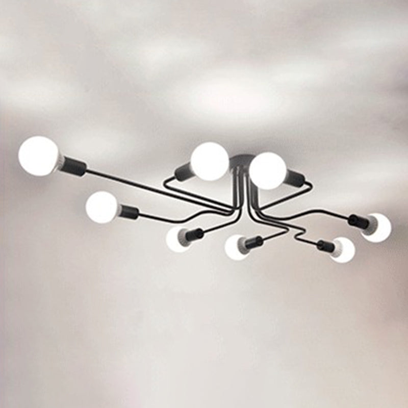 Bulbe exposé Semi Flush Plafond Plafonner