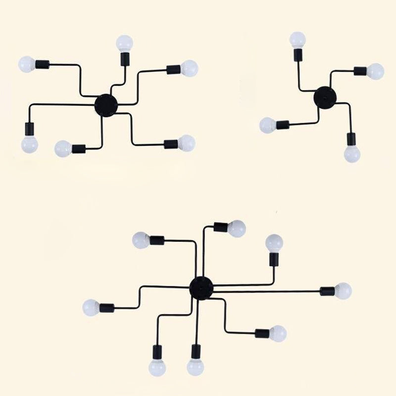 Bulbe exposé Semi Flush Plafond Plafonner