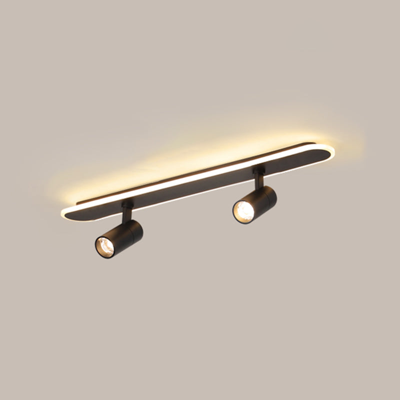 LED LED SEMI BUSH Deckenleuchte im modernen Acryl -Indoor -Flush -Montieren mit verstellbarer Lampe