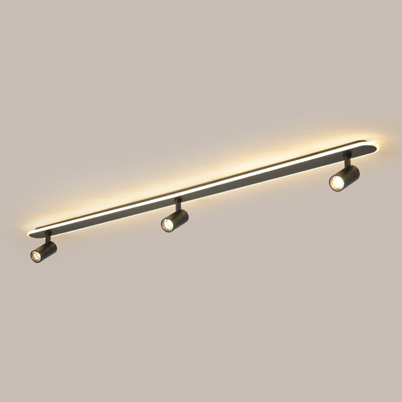 LED LED SEMI BUSH Deckenleuchte im modernen Acryl -Indoor -Flush -Montieren mit verstellbarer Lampe