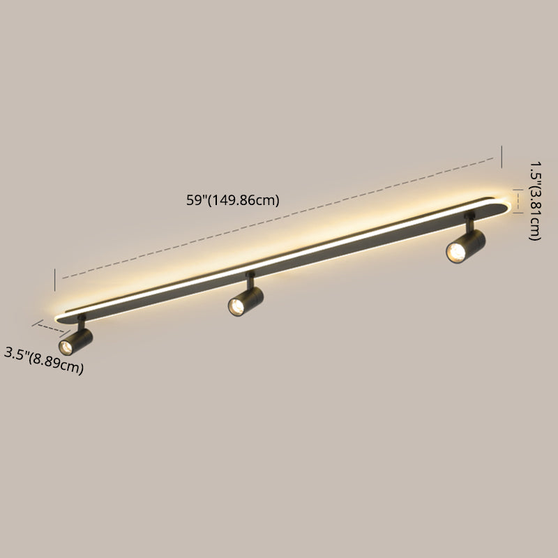 LED LED SEMI BUSH Deckenleuchte im modernen Acryl -Indoor -Flush -Montieren mit verstellbarer Lampe