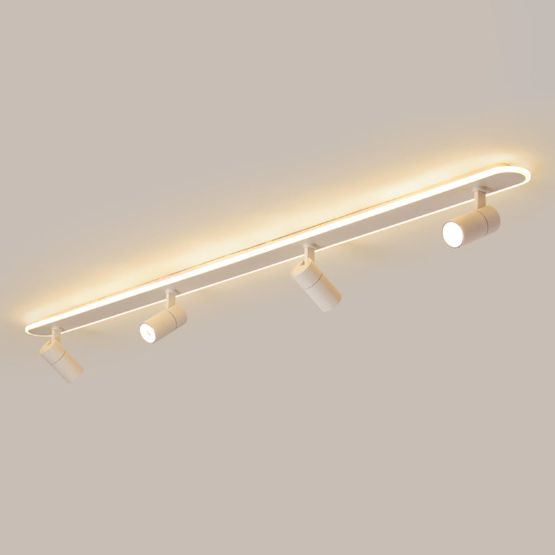 LED LED SEMI BUSH Deckenleuchte im modernen Acryl -Indoor -Flush -Montieren mit verstellbarer Lampe