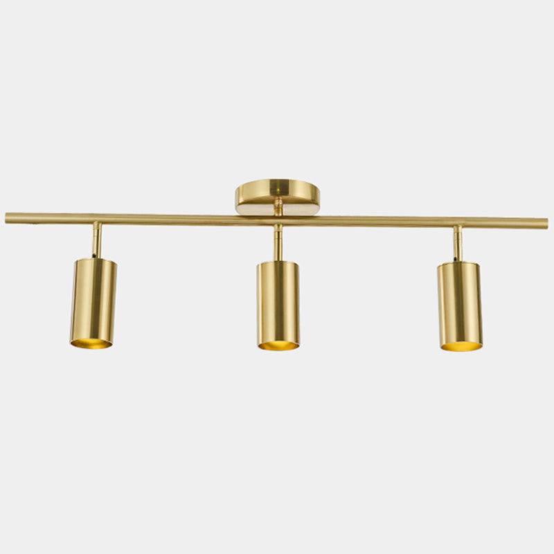 Modern Track Lighting Ideas Brass Color Luxury Surface Mounted Light Living Room Background Home and Clothing Shop Commercial Spotlight