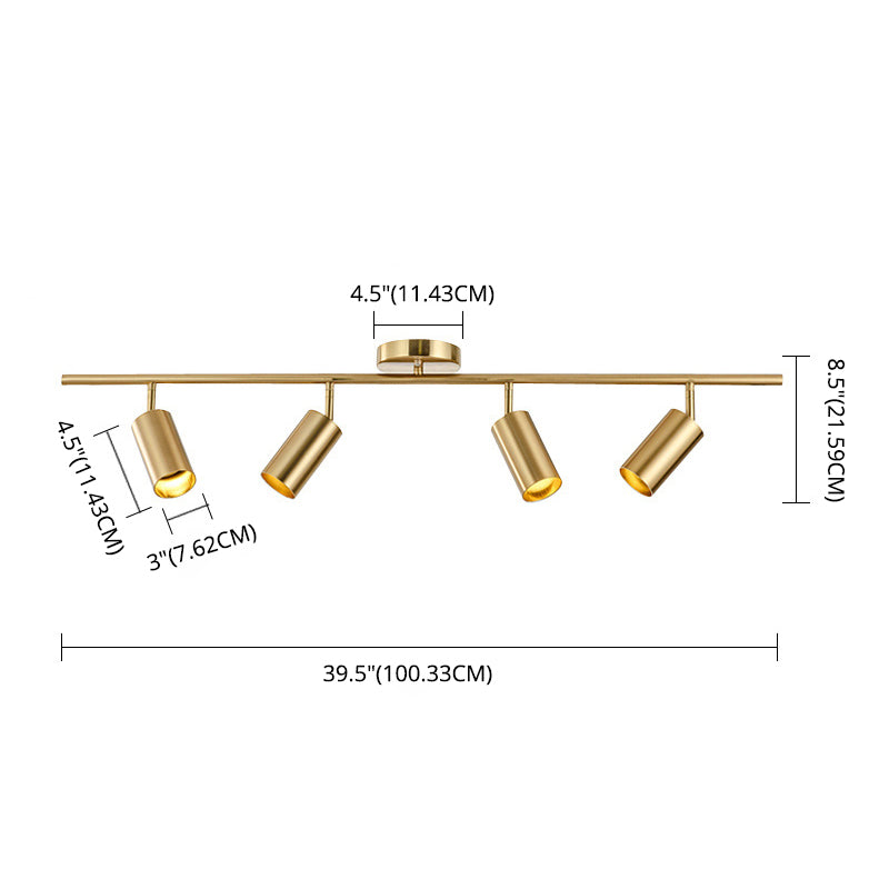 Idee per illuminazione moderna del binario in ottone in ottone Surface Surface Montate Sospille di soggiorno Casa e abbigliamento Spotlight Commercial Spotlight