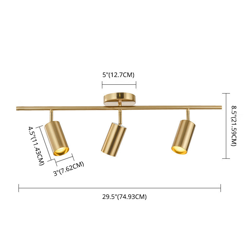 Moderne baanverlichting ideeën messing kleur luxe oppervlakte gemonteerd licht woonkamer achtergrond huis en kledingwinkel commerciële spotlight