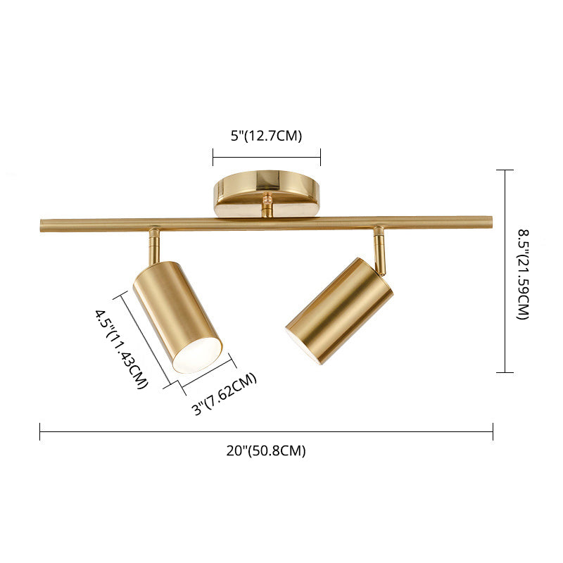 Moderne baanverlichting ideeën messing kleur luxe oppervlakte gemonteerd licht woonkamer achtergrond huis en kledingwinkel commerciële spotlight