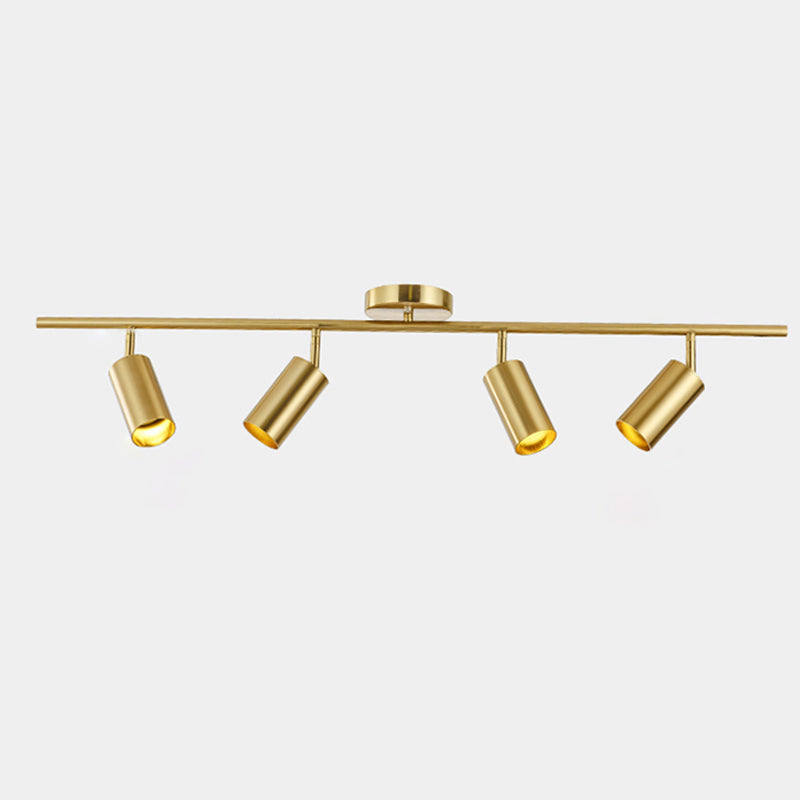 Modern Track Lighting Ideas Brass Color Luxury Surface Mounted Light Living Room Background Home and Clothing Shop Commercial Spotlight