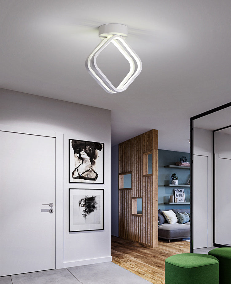 Halo Ring Hallway Ceiling Mounted Light Aluminium 1 Head Modern Flush Light Fixture