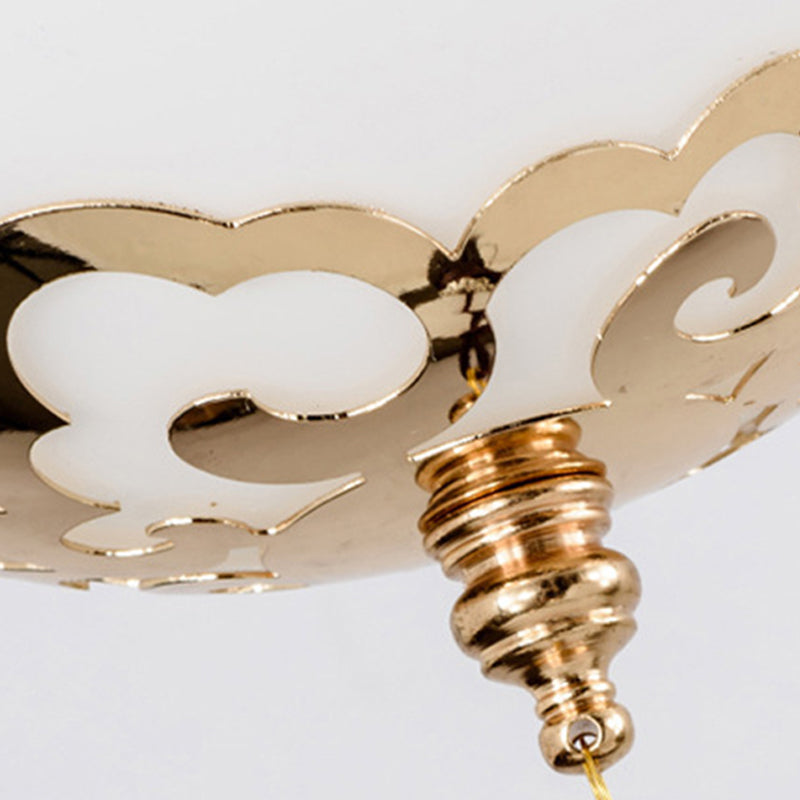 1 Light Light Pendulum Light Cream Cream Cream Suspension in nero con anello metallico