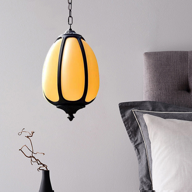 Classic Pumpkin Hanging Soffitto Light 8 "/11" /12.5 "Light Metal Down Light Down in bianco per esterno