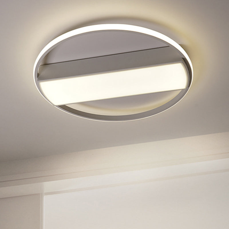 Rechthoek Flush Mount Fixture Modern Acryl Zwart/Wit 16 "/20" /24 " Breed LED Plafond Licht voor Stairway