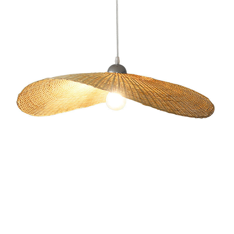 ASIA Hat Lighting Lighting Bamboo Bamboo Sala de colgantes Colgante de colgante en beige