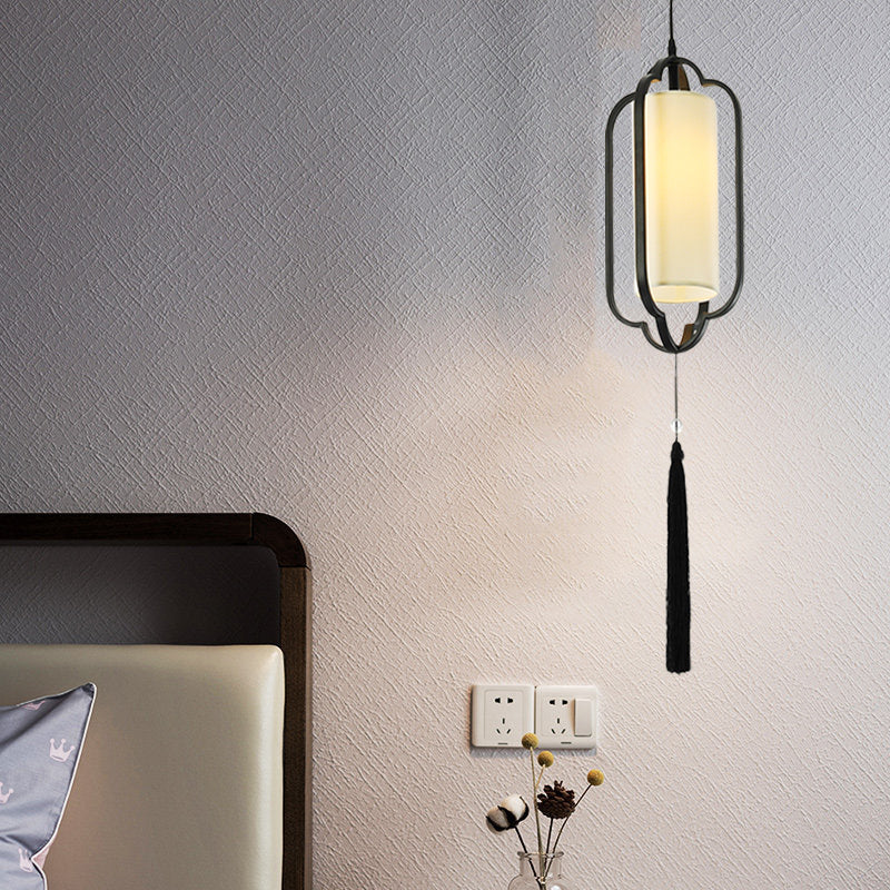 1 licht metalen plafond suspensielamp traditionele zwarte/messing gekooide slaapkamer hangende hanger