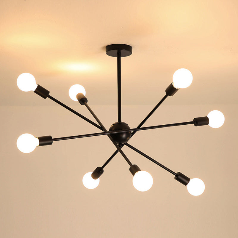 Molecular Styling Metal Ceiling Light Open Bulb Design Geometric Lines Lighting Fixture