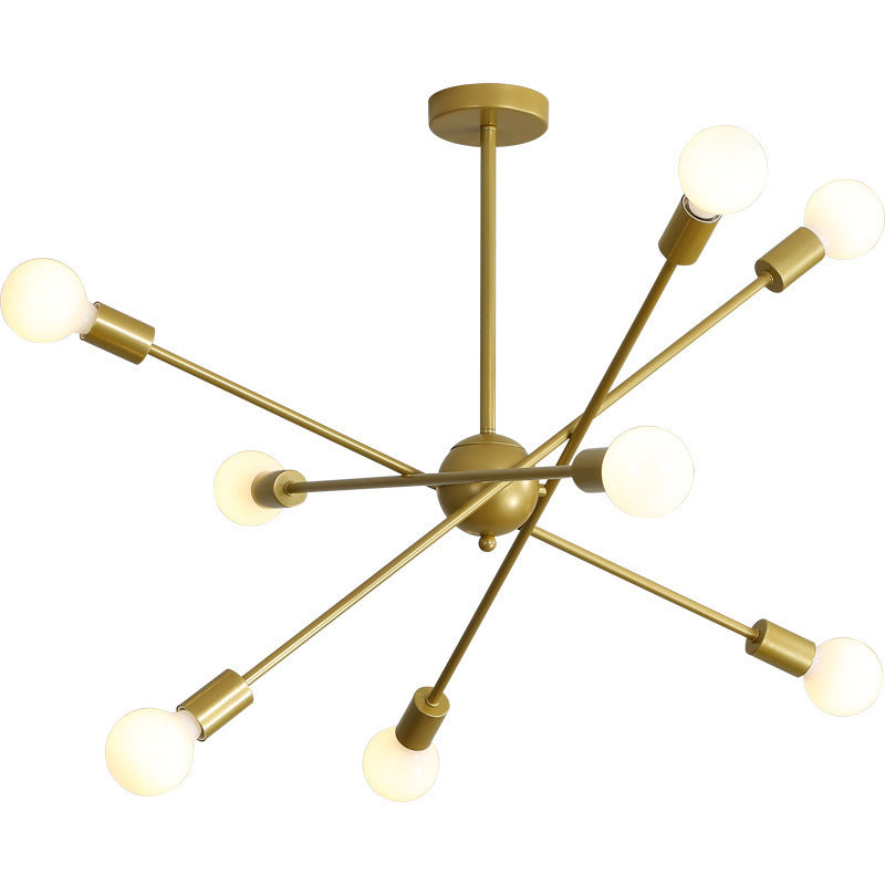 Molecular Styling Metal Ceiling Light Open Bulb Design Geometric Lines Lighting Fixture