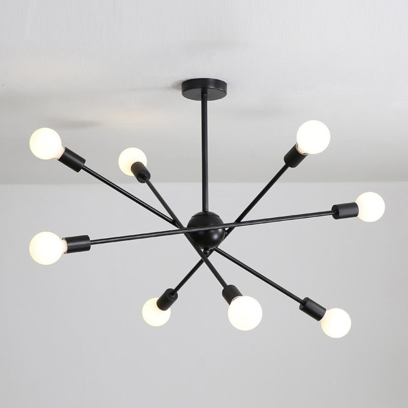 Molecular Styling Metal Ceiling Light Open Bulb Design Geometric Lines Lighting Fixture