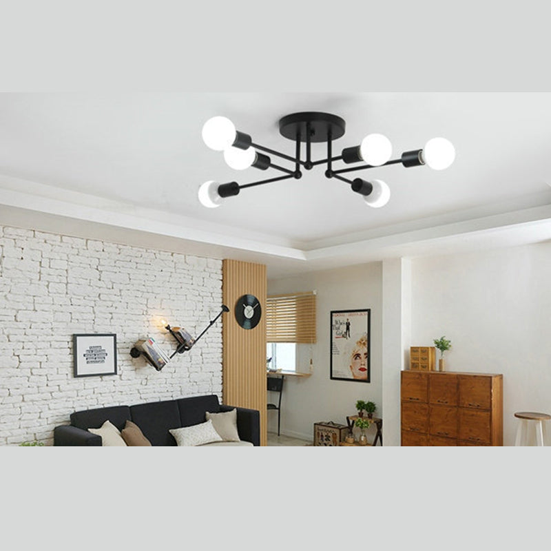 Luce del soffitto semplicità a 6 luci da 25,5 "Apparecchio decorativo in stile moderno largo moderno