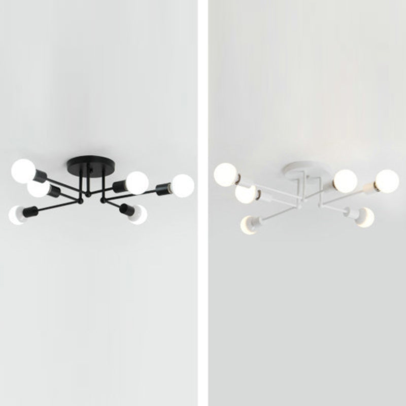 Luce del soffitto semplicità a 6 luci da 25,5 "Apparecchio decorativo in stile moderno largo moderno