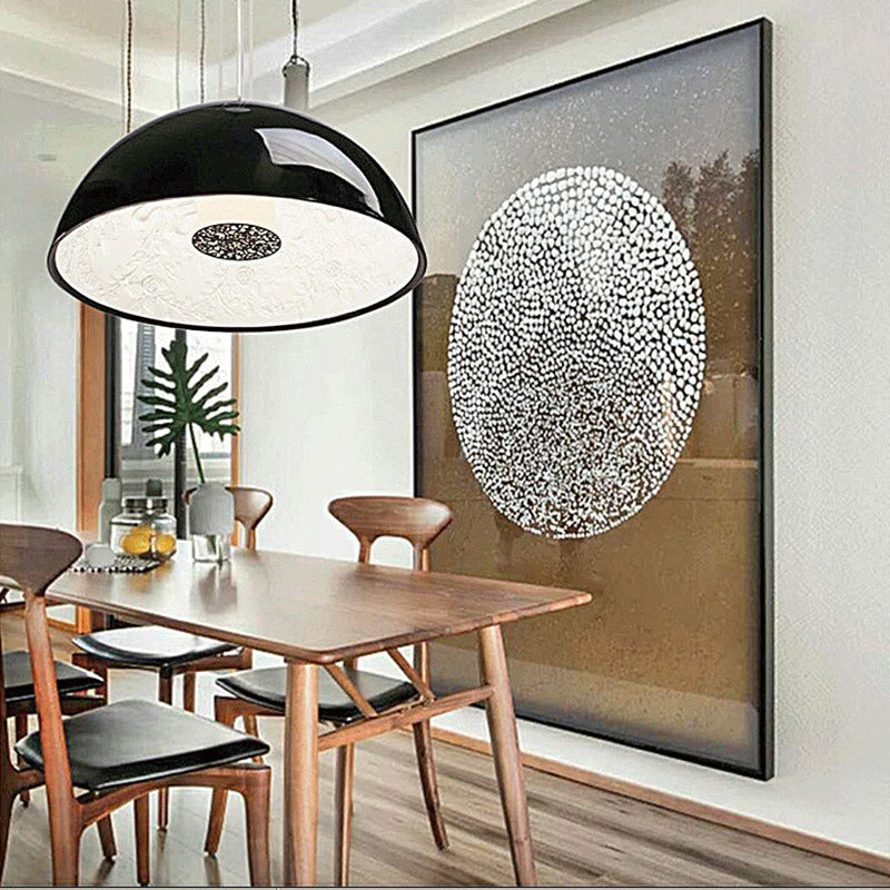 Diseño de alivio de flores Tazón de tazón Lámpara colgante de la simplicidad nórdica estilo accesorio de iluminación colgante para comedor