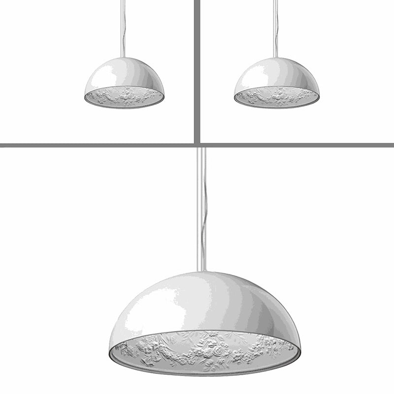 Diseño de alivio de flores Tazón de tazón Lámpara colgante de la simplicidad nórdica estilo accesorio de iluminación colgante para comedor