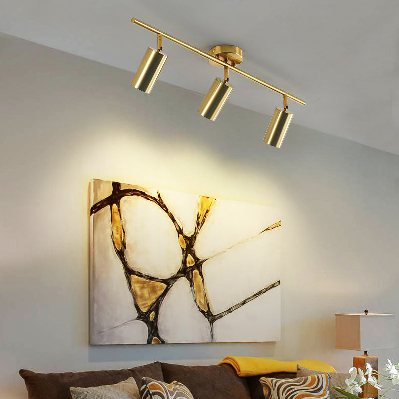 Nordische moderne LED -Strecke Beleuchtung in der goldenen Oberfläche montiertes Rampenlicht für Home Wohnzimmer Hintergrund Wand und kommerzielles Bekleidungsgeschäft