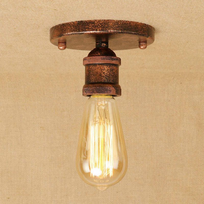 5.3 "Wide Open Bulb 1-licht Mini Cafond Light Industrial Style Aisle Corridor Semi Flush Mount Lamp