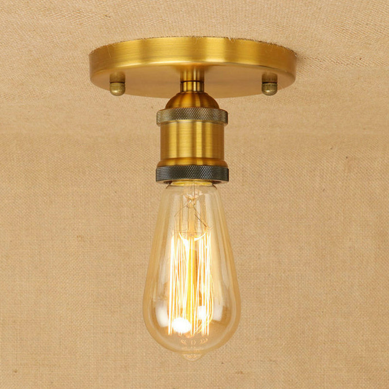 5.3 "Wide Open Bulb 1-licht Mini Cafond Light Industrial Style Aisle Corridor Semi Flush Mount Lamp