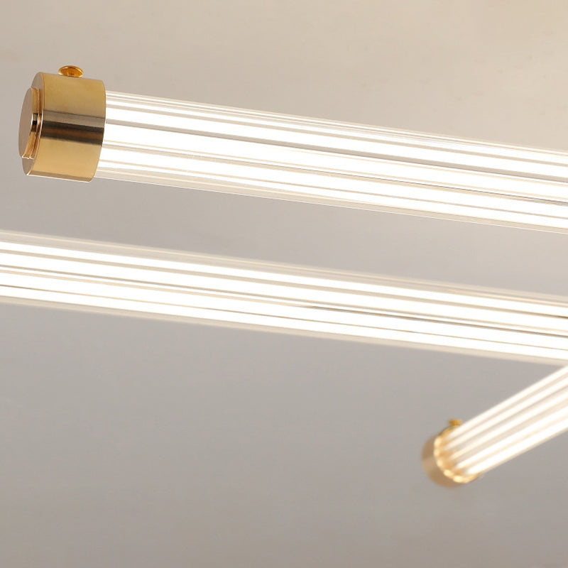 Schwarz -Gold -Sputnik Semi Flush Mount in modern