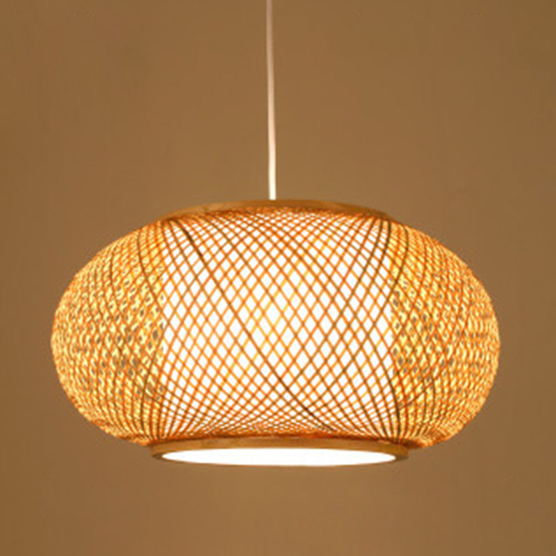 Modern Hand Twisted Ceiling Pendant Lamp Bamboo Ceiling Lamp