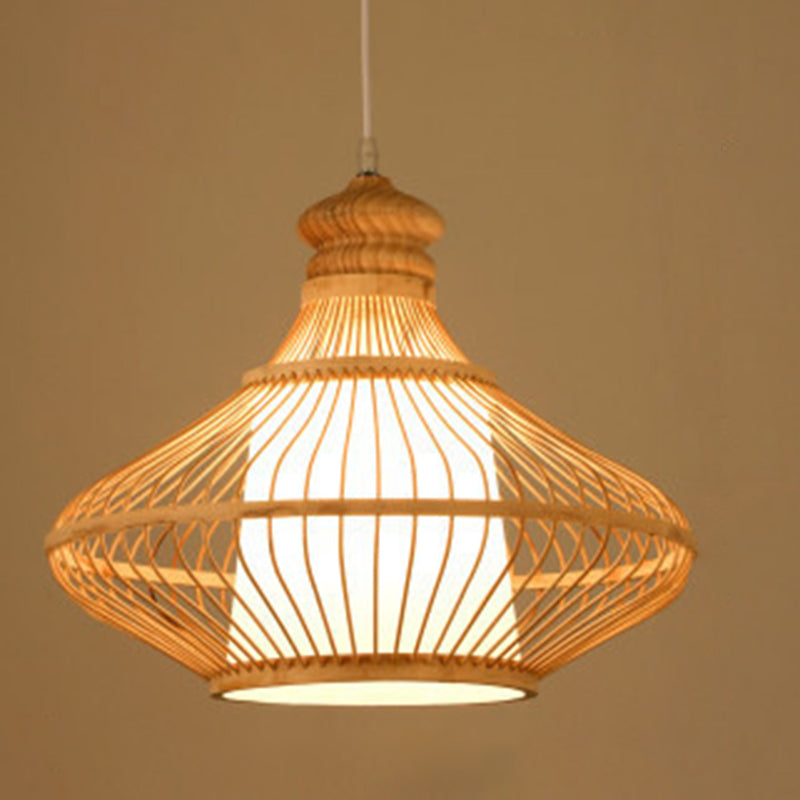 Modern Hand Twisted Ceiling Pendant Lamp Bamboo Ceiling Lamp