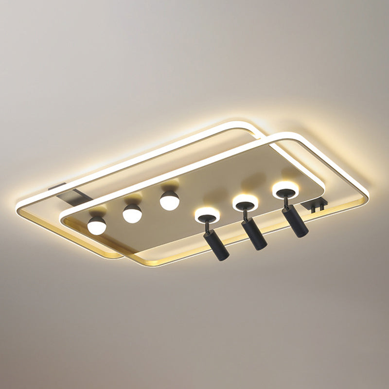 Lampada da binario super sottile Lampada da incasso a LED Luce quadrata Rettangolo Muti-Layer Lampada da soggiorno per camera da letto