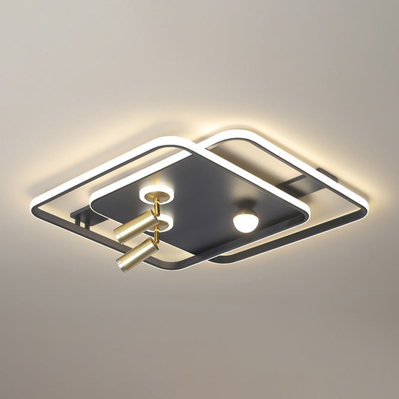 Lampada da binario super sottile Lampada da incasso a LED Luce quadrata Rettangolo Muti-Layer Lampada da soggiorno per camera da letto