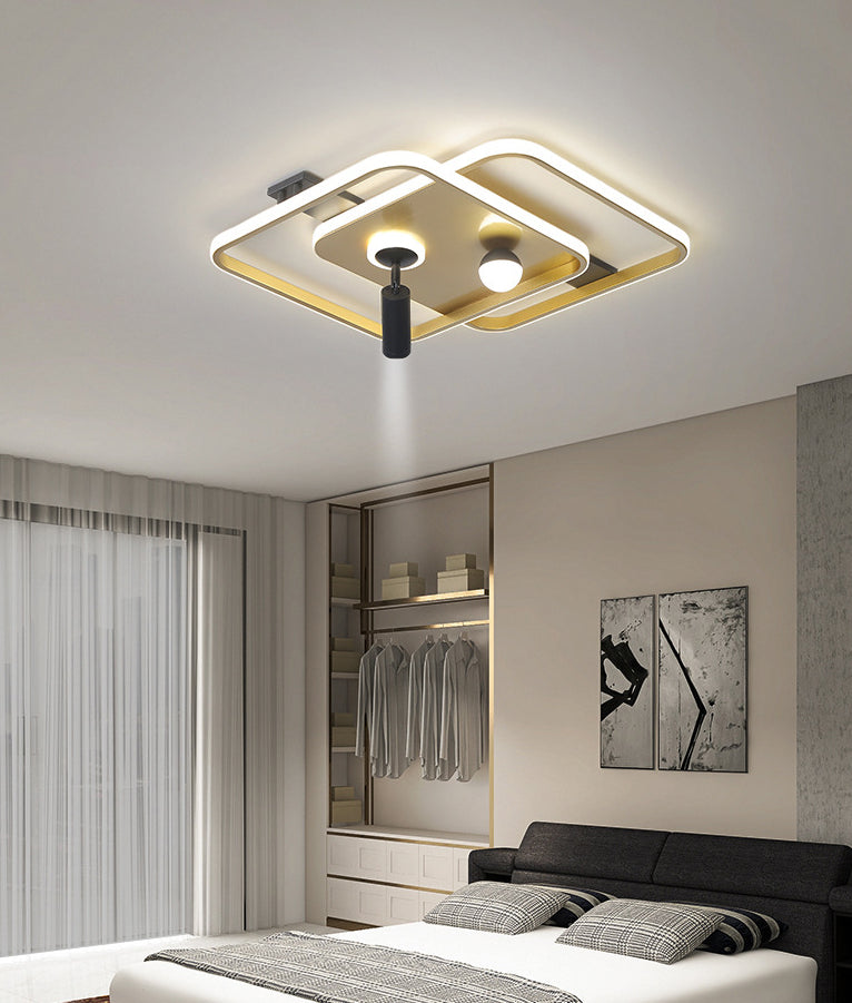 Lampada da binario super sottile Lampada da incasso a LED Luce quadrata Rettangolo Muti-Layer Lampada da soggiorno per camera da letto