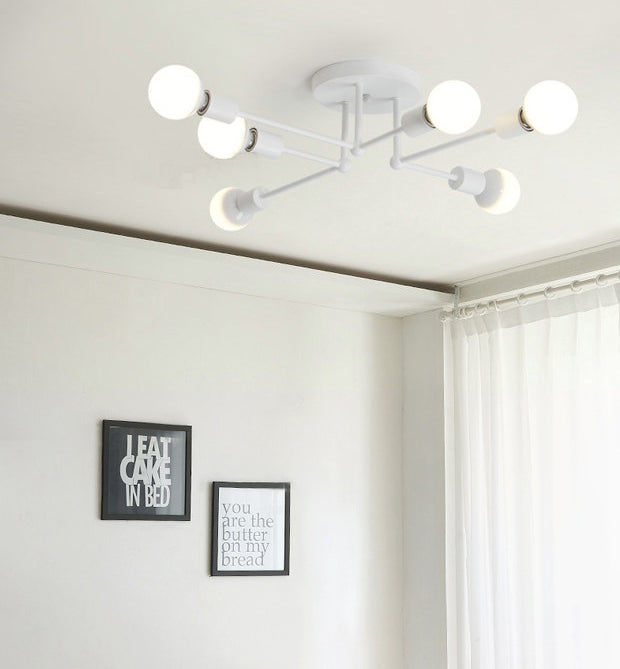 Luce del soffitto semplicità a 6 luci da 25,5 "Apparecchio decorativo in stile moderno largo moderno