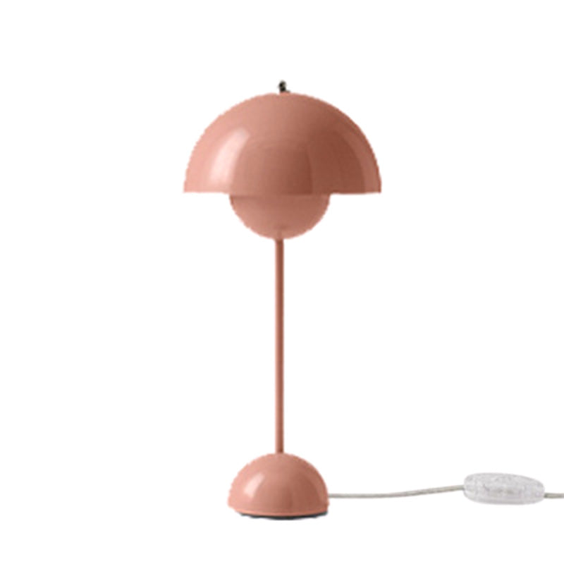 Mushroom-shaped Creative Metal Table Lamp 9.8" Diameter Nordic Macaroon Style Desk Light for Bedroom