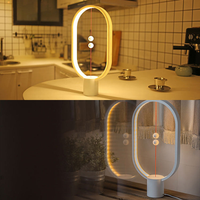 Kreis LED -Tischlicht moderne minimalistische Tischlampe mit Plastikschatten für Wohnzimmer