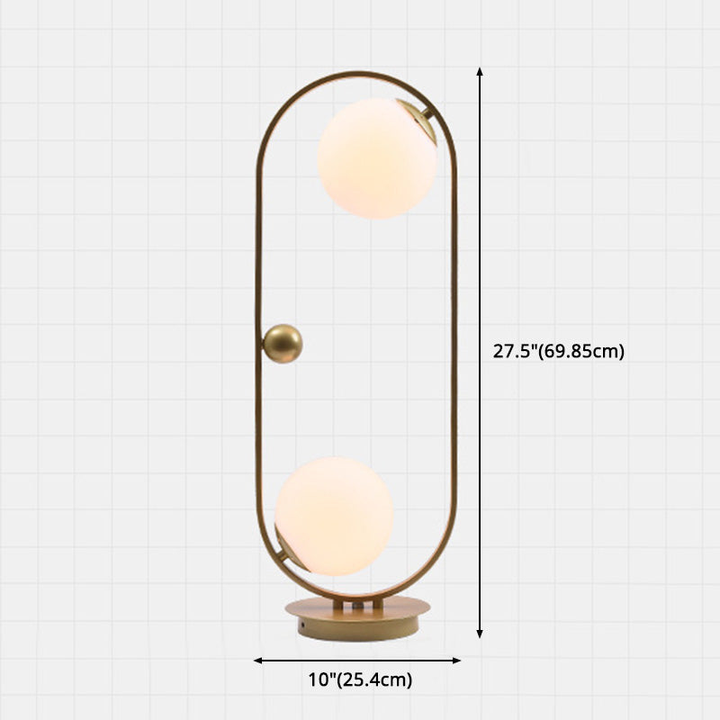 Orbe-shade lámpara de mesa de color de noche