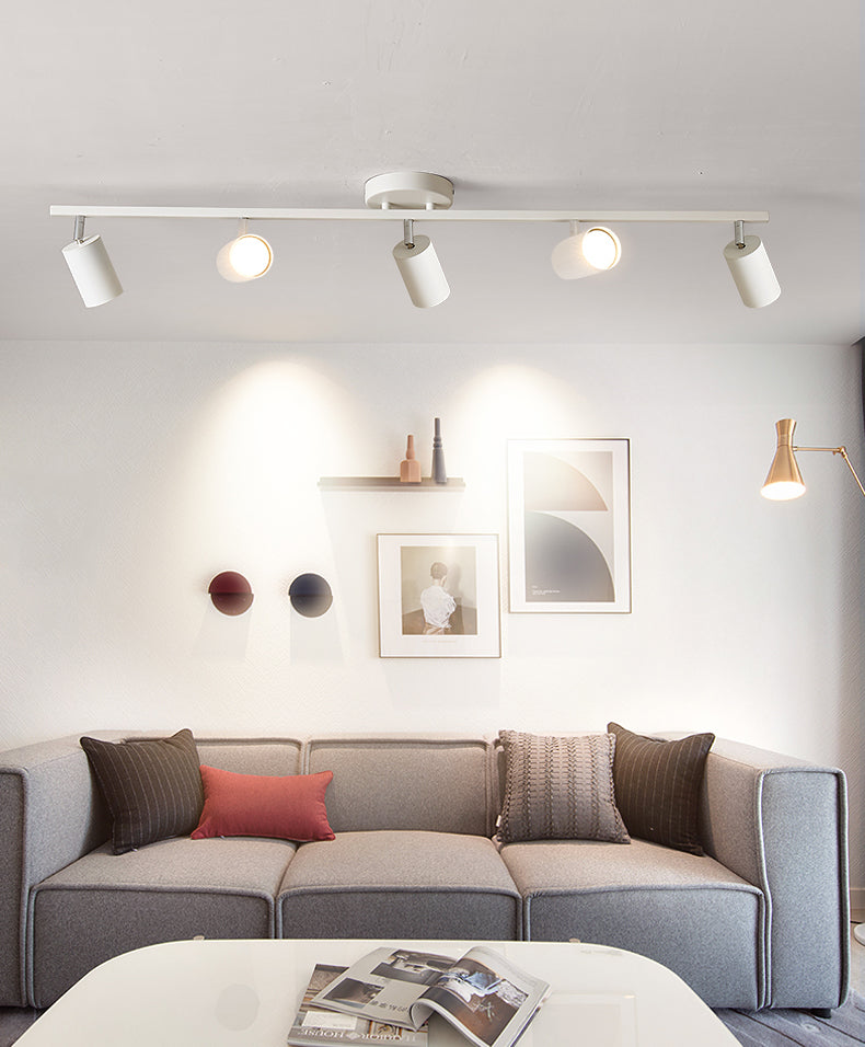 Metalen track hanglampverlichting Super Bright Modern Minimalistische stijl oppervlak Oppervlak gemonteerd Spotlight voor thuis woonkamer tv -achtergrond