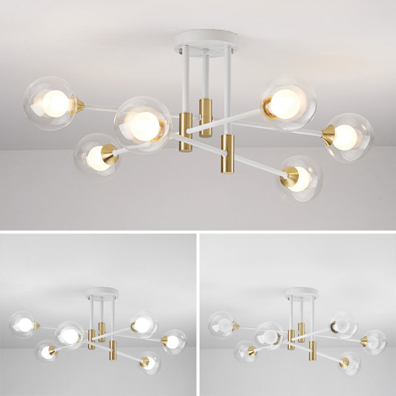 Bolas Semi Flush Lightsing Light Wyle Minimalist Glass Semi Flush Mounteil Light