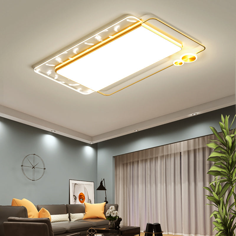 Montaggio semifulto a LED della hall geometrici in moderna luce del soffitto acrilico in stile conciso in stile conciso