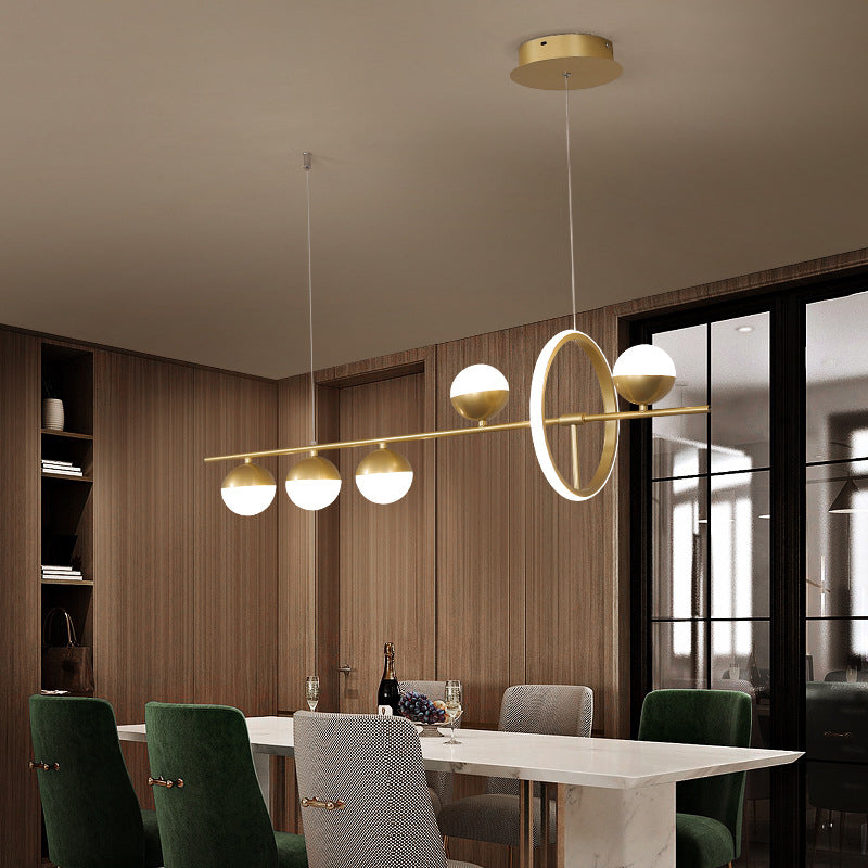 Molécule Hanging Island Lights acryliques Aménagement d'éclairage de pendentif minimaliste pour le restaurant